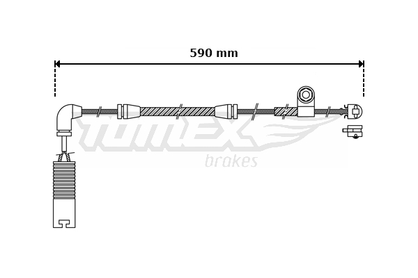 TOMEX TOM3037 figyelmezető kontaktus, fékbetét kopás